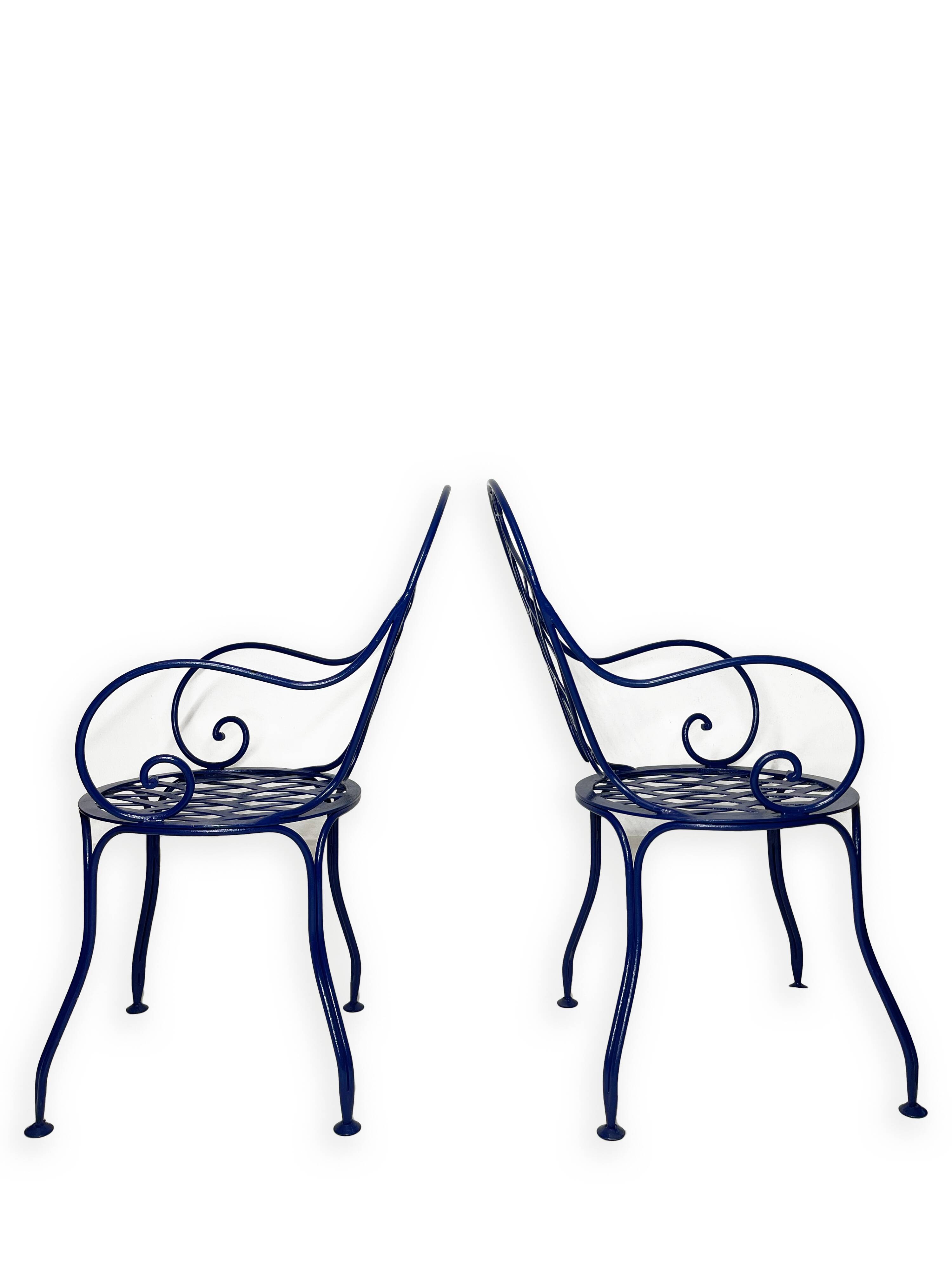 Chaises bistrot en fer forgé