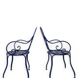 Chaises bistrot en fer forgé