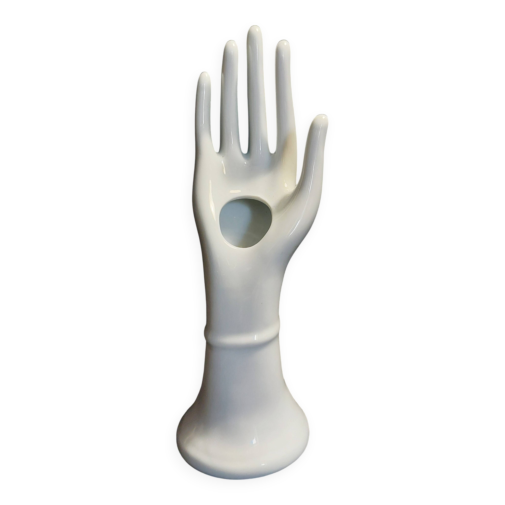 White porcelain soliflore ring holder Limoges France 20th century