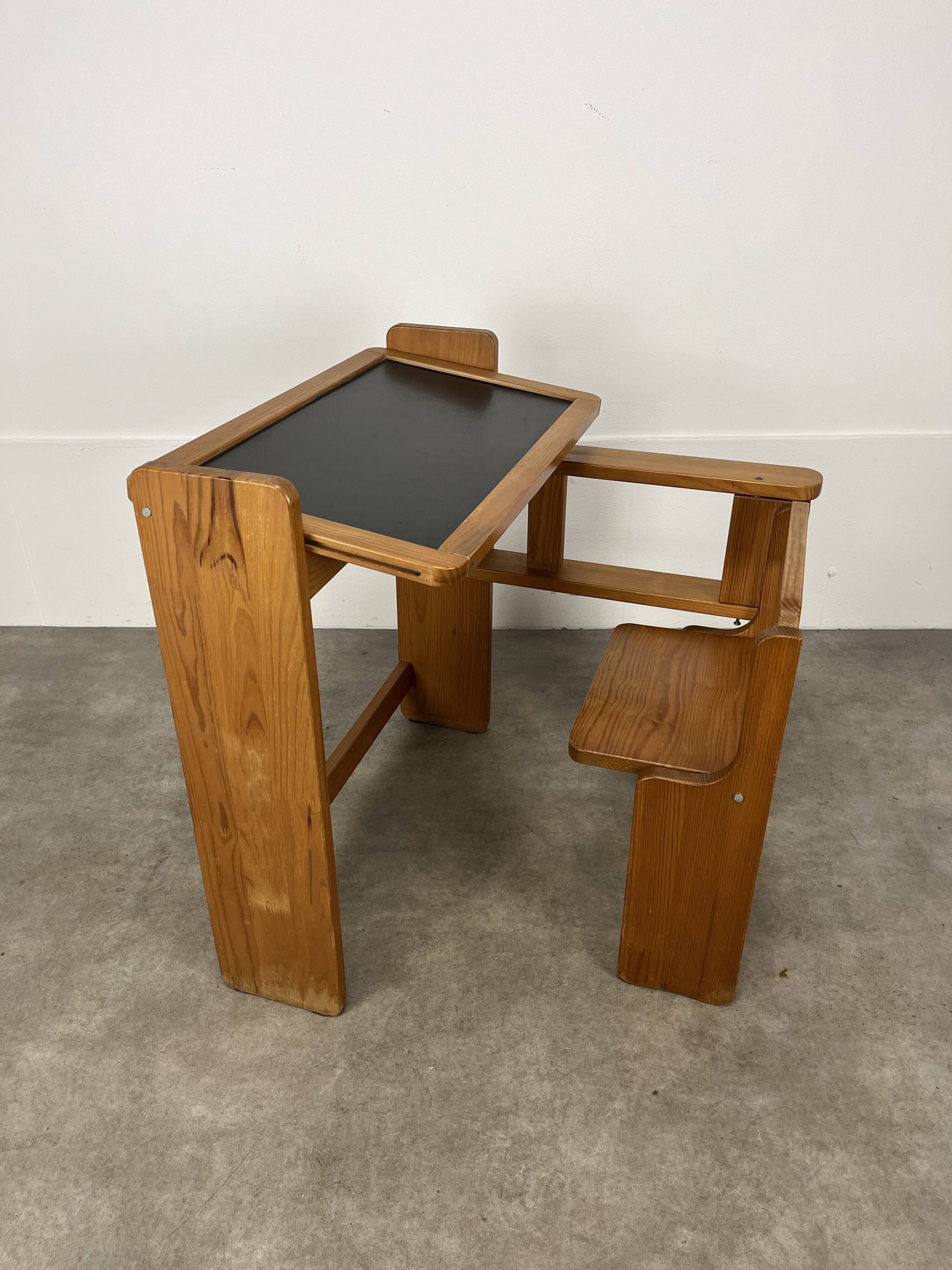 Trama folding pine children's desk, desk