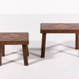 Pair of brutalist side tables, 1960’s