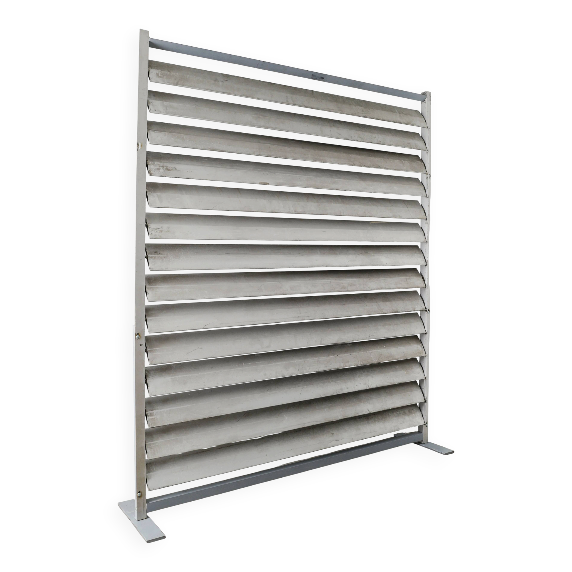 Large jean prouvè alumunium "brise de soleil" panel, 1950s