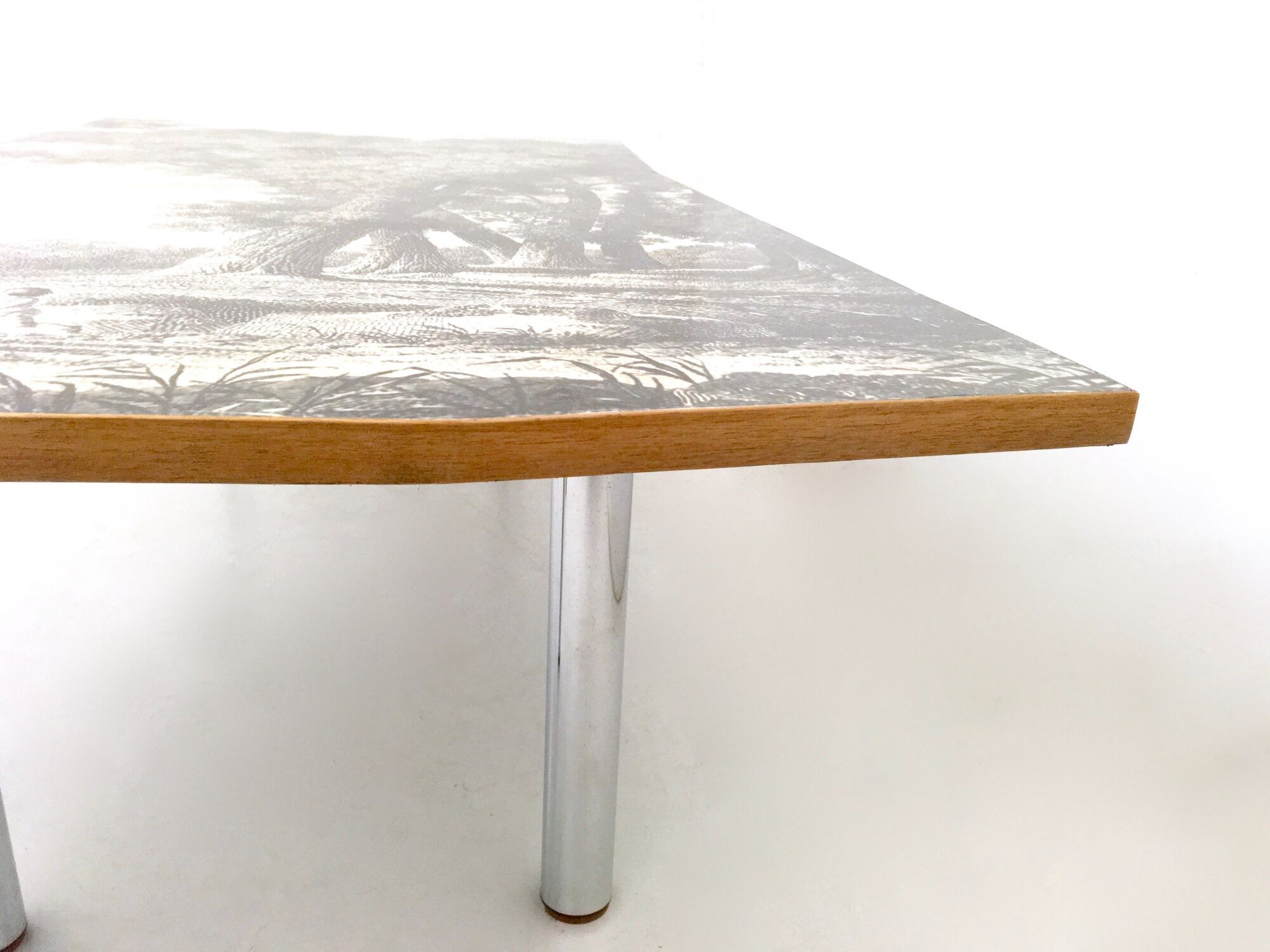 "transepoca" wooden coffee table by carmelo la gaipa, italy 2018