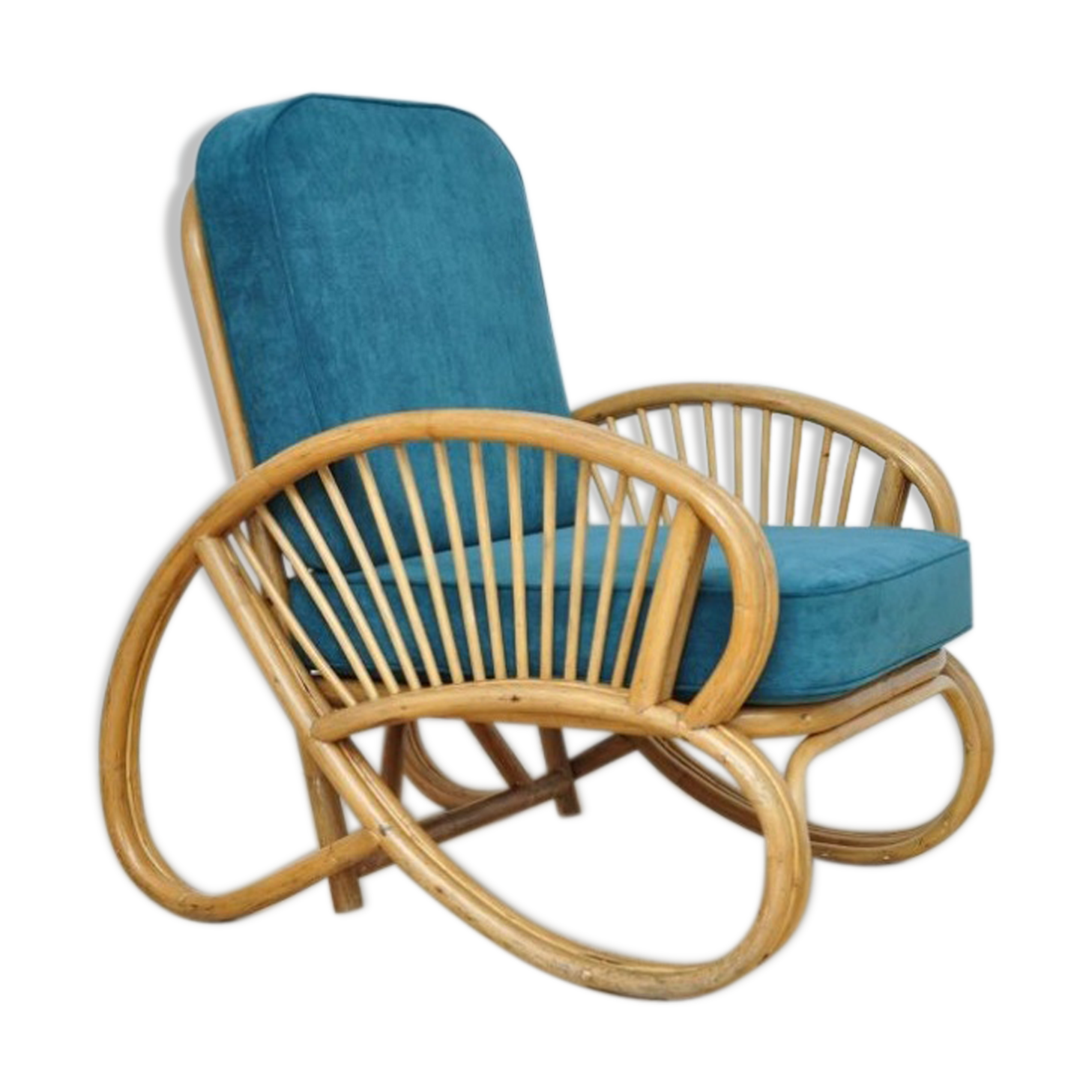 Mid Century garden rattan Armchair, 1960s