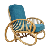 Fauteuil en rotin des années 1960