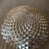 Paire de plafonniers en verre doré vintage