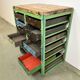 Vintage industrial iron chest of drawers, 1950s
