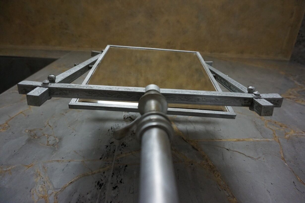 French cast iron adjustable shaving stand