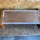 Aperitif Server Vintage Art Deco Wood + Aluminium + Mirror Base #D978