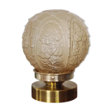Table ball lamp globe art deco amber