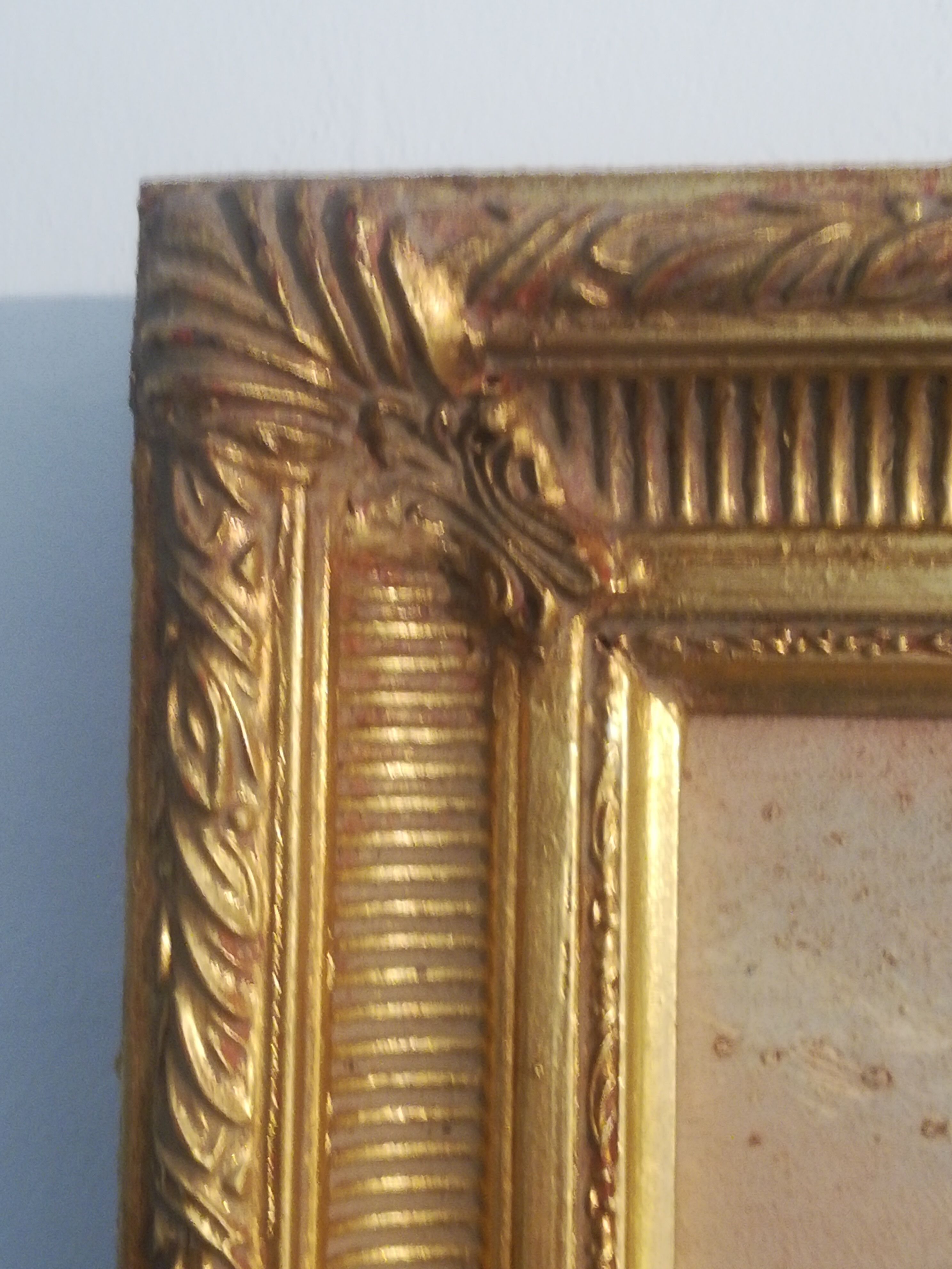 Oil on canvas signed Barton marine in gilded frame