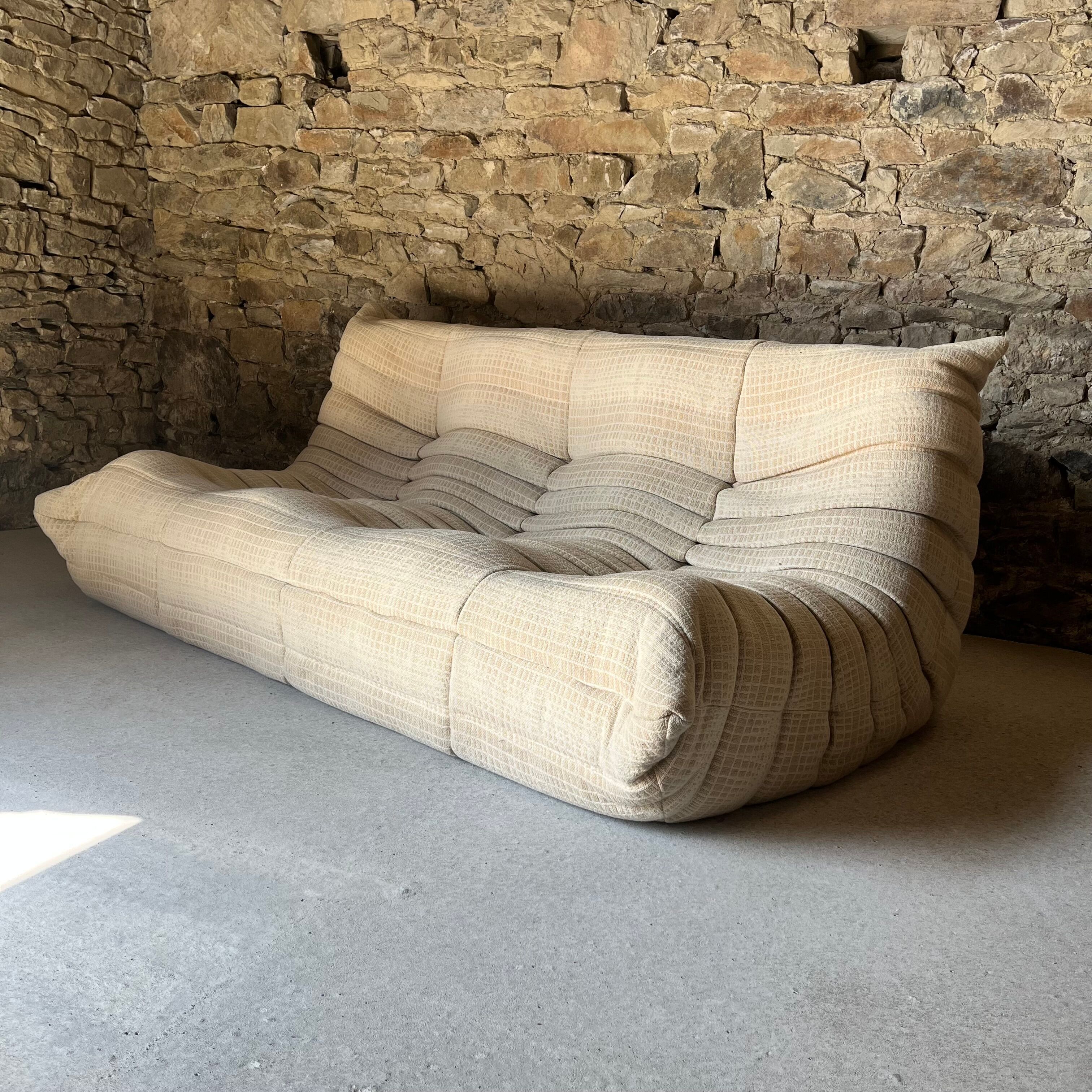 Togo sofa 3 places by Michel Ducaroy for Ligne Roset 1970s