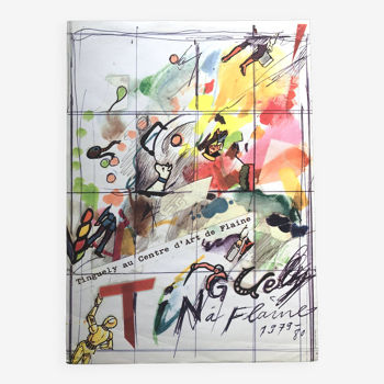 Jean TINGUELY, Centre d'Art de Flaine, 1979. Affiche originale en sérigraphie