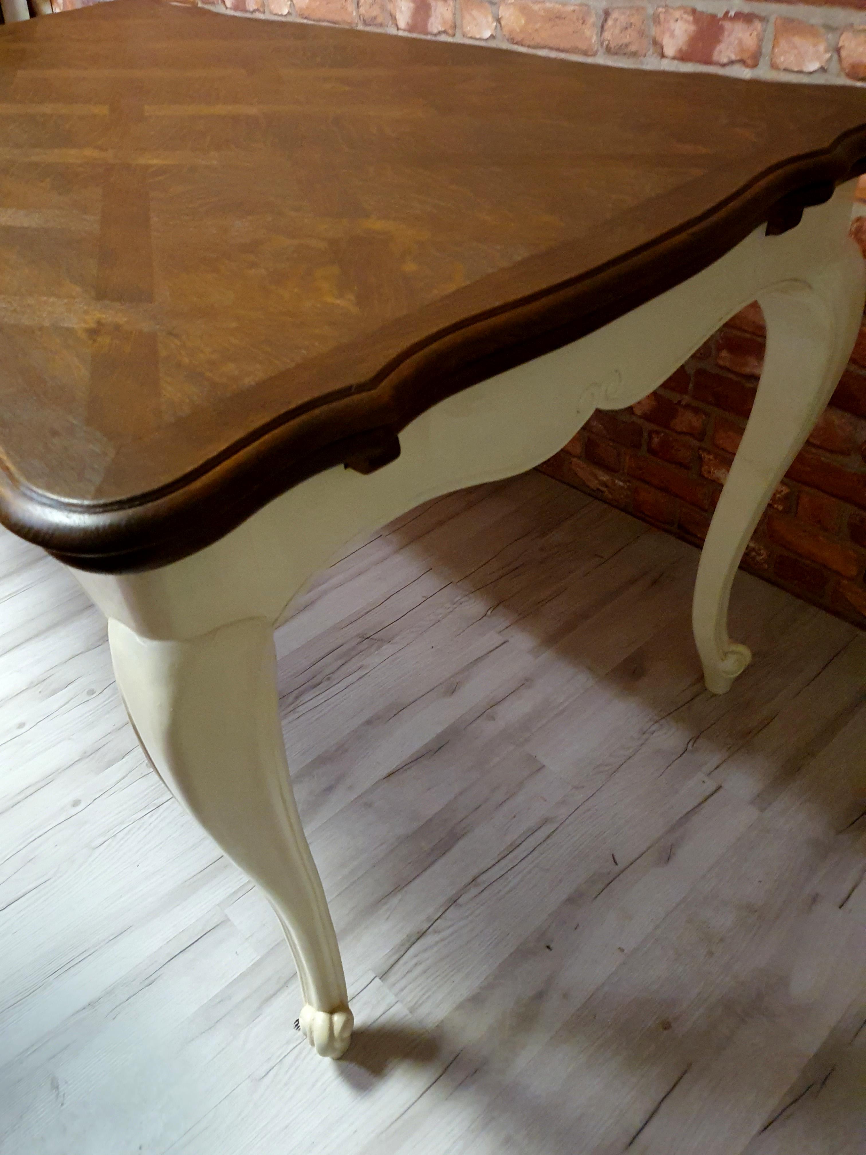 Folding oak table provence style