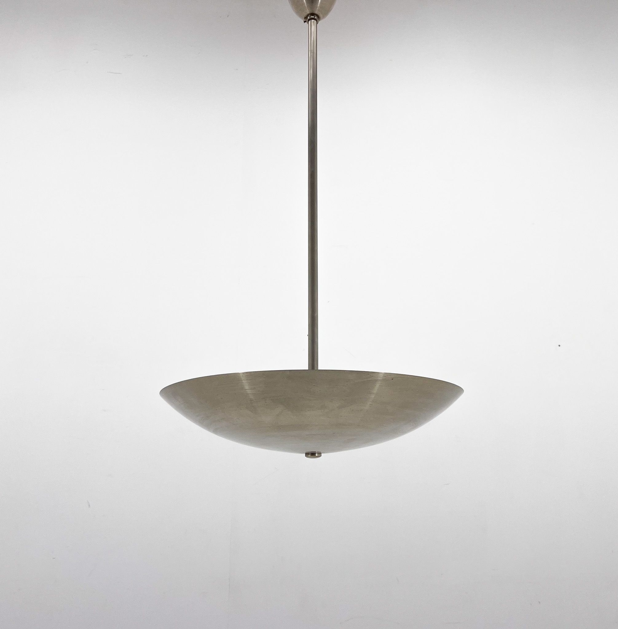 1930's Chrome Pendant Light by Designer Franta Anyz, Czechoslovakia