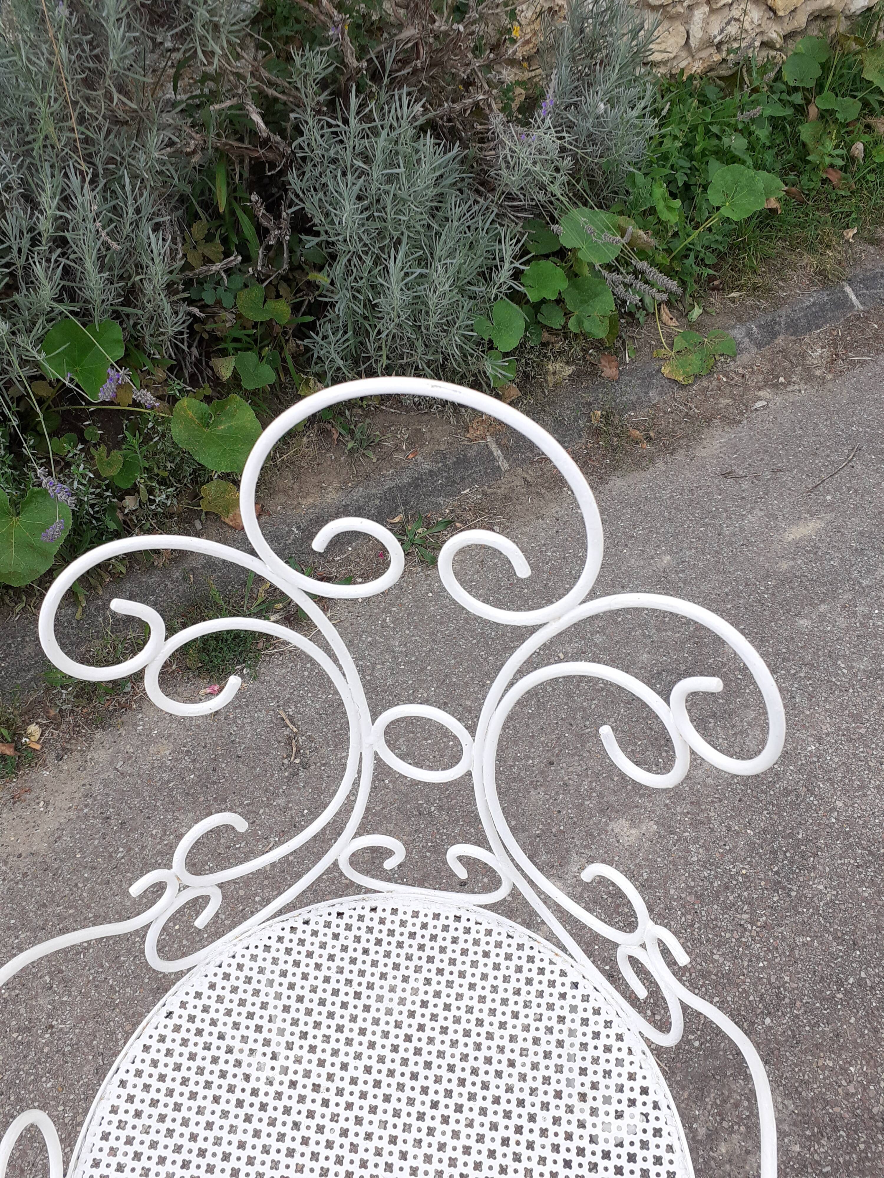 Old wrought iron garden furniture