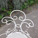 Old wrought iron garden furniture