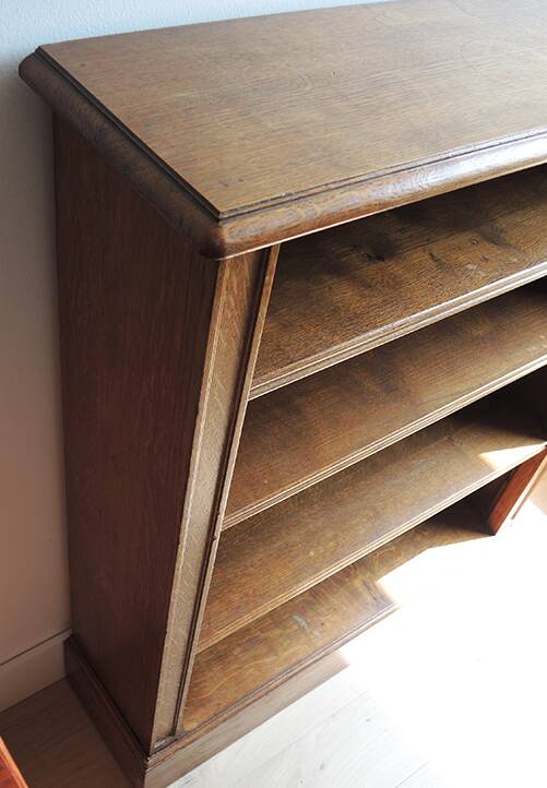 Old small solid oak library