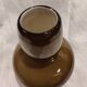 Vintage glossy brown two-layer blown glass vase, Scandinavian taste