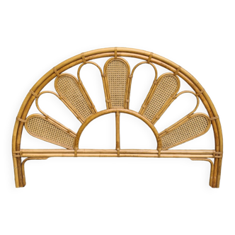 Vintage rattan bamboo headboard