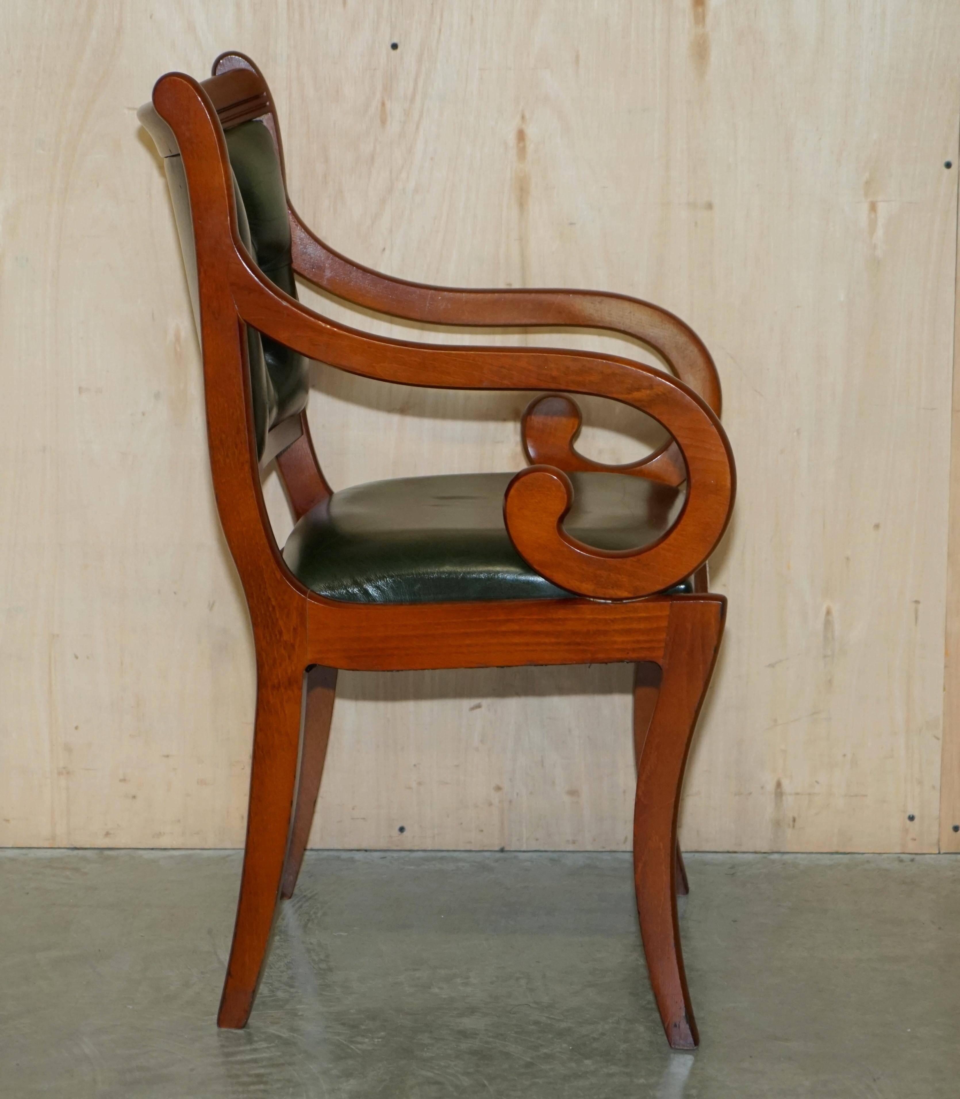 Chesterfield upholstered leather office chair, Victorian style