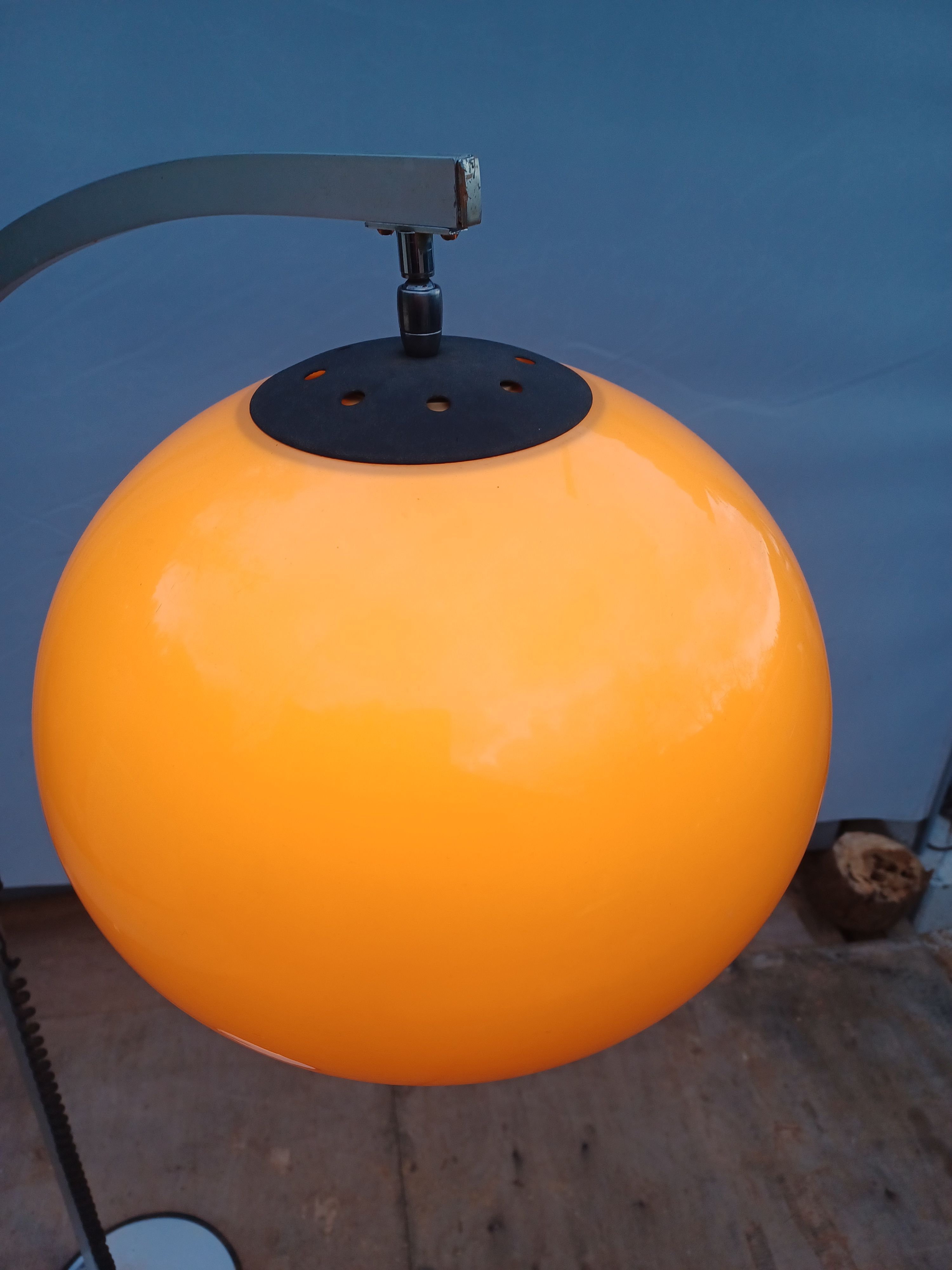 Vintage height adjustable arch floor lamp 1960s-70s