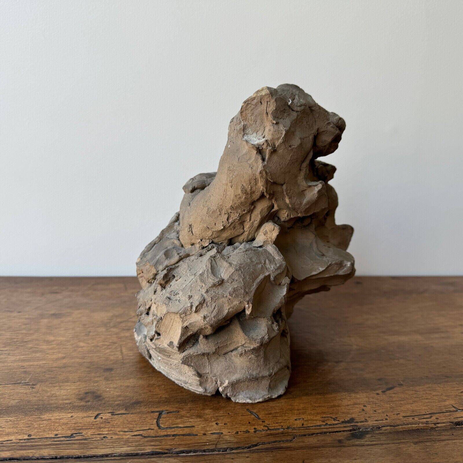 Workshop plaster cast by Ch. Filleul, child embracing a naked woman, 20th century