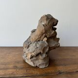 Plâtre d'atelier par Ch. Filleul enfant enlacé à une femme dénudée, XXe