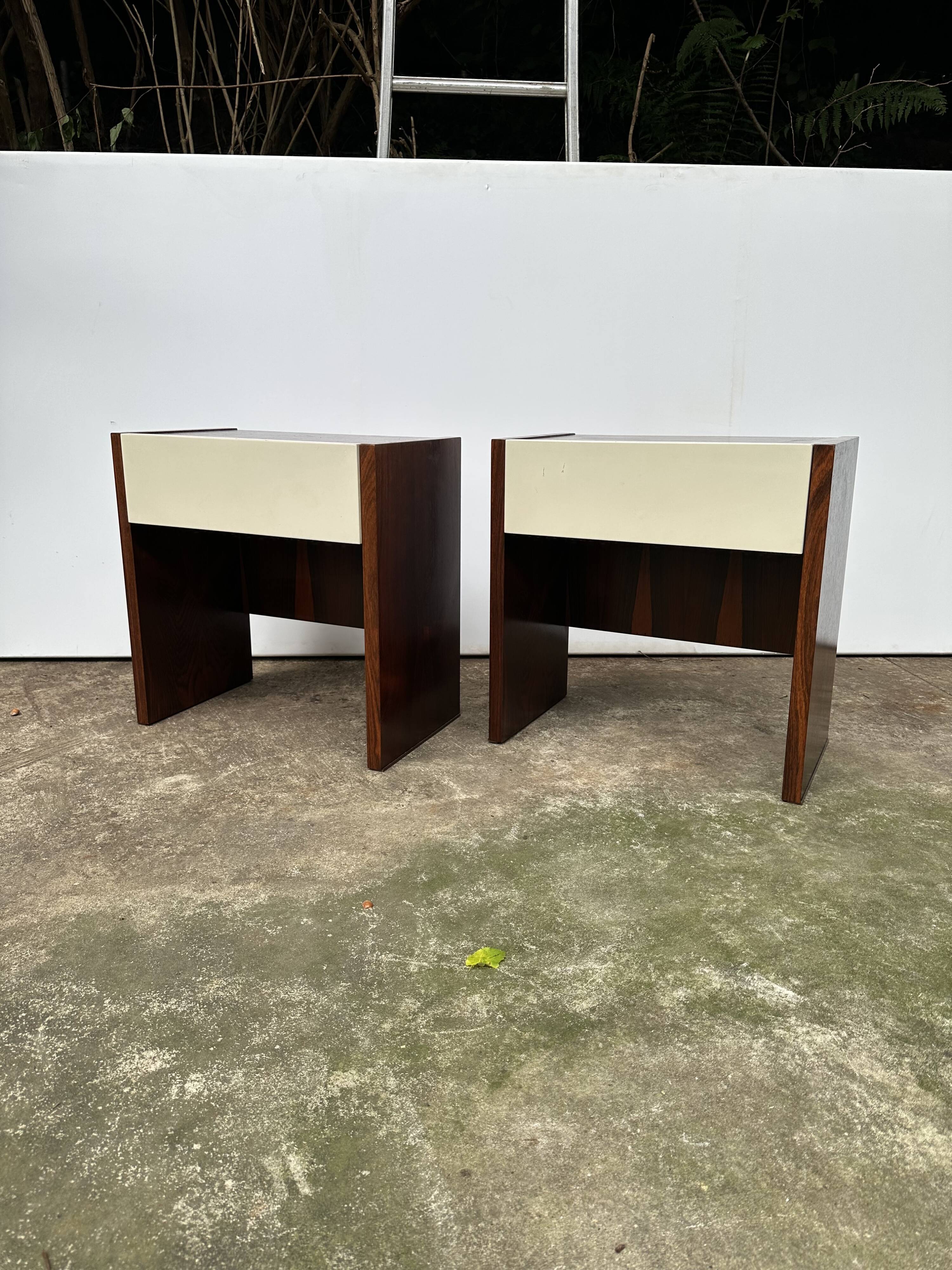 Palissander besides tables Netherlands 1960