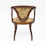 Beautiful Edwardian Inlaid Tub Back Chair