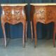 Pair of Louis XV style bedside tables in marquetry