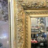 Napoleon III Mirror in Gilded Stucco Wood - 92 Cm