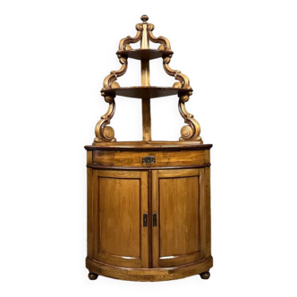 Encoignure galbée époque XIXème siècle en sapin vers 1820-1830