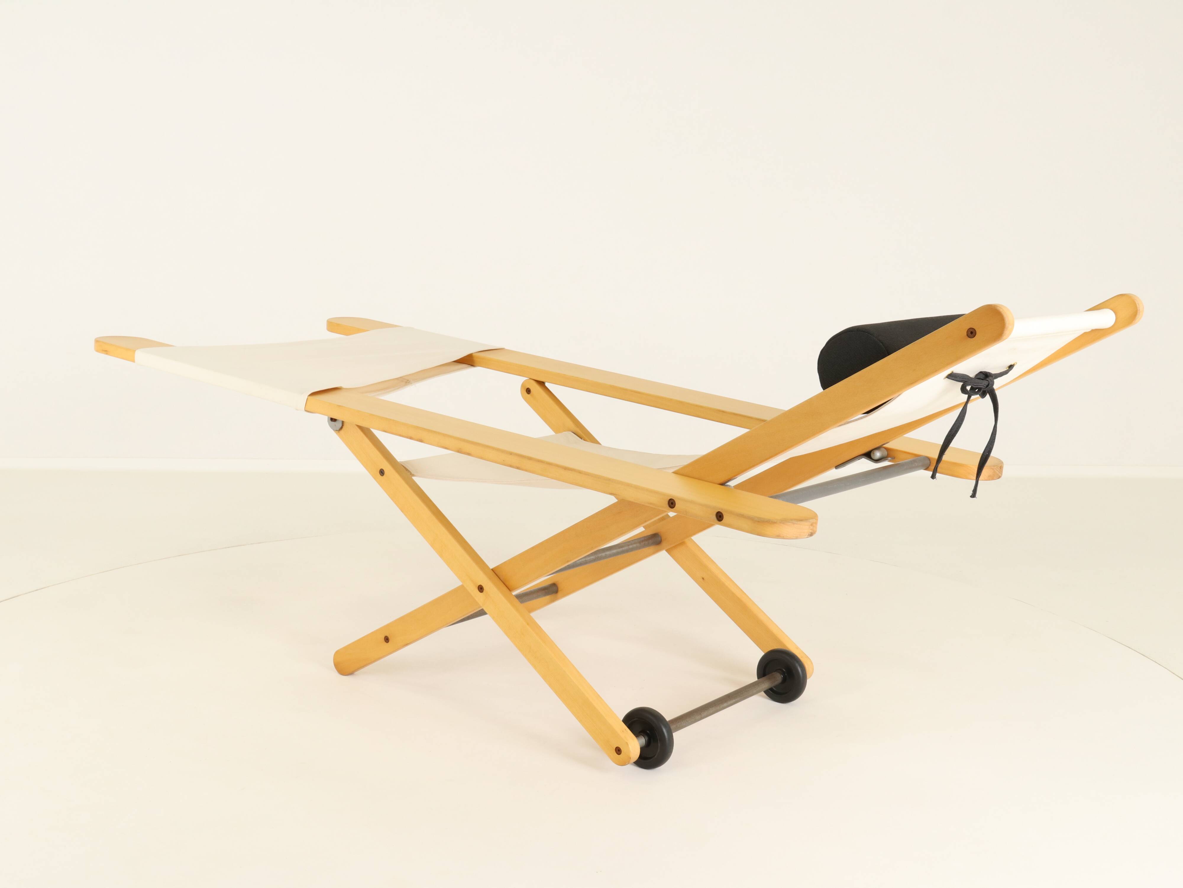 Unique outdoor prototype lounge chair likely B&B Italia, Italy, 1980s