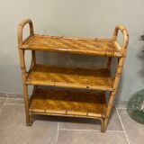 Vintage rattan shelf