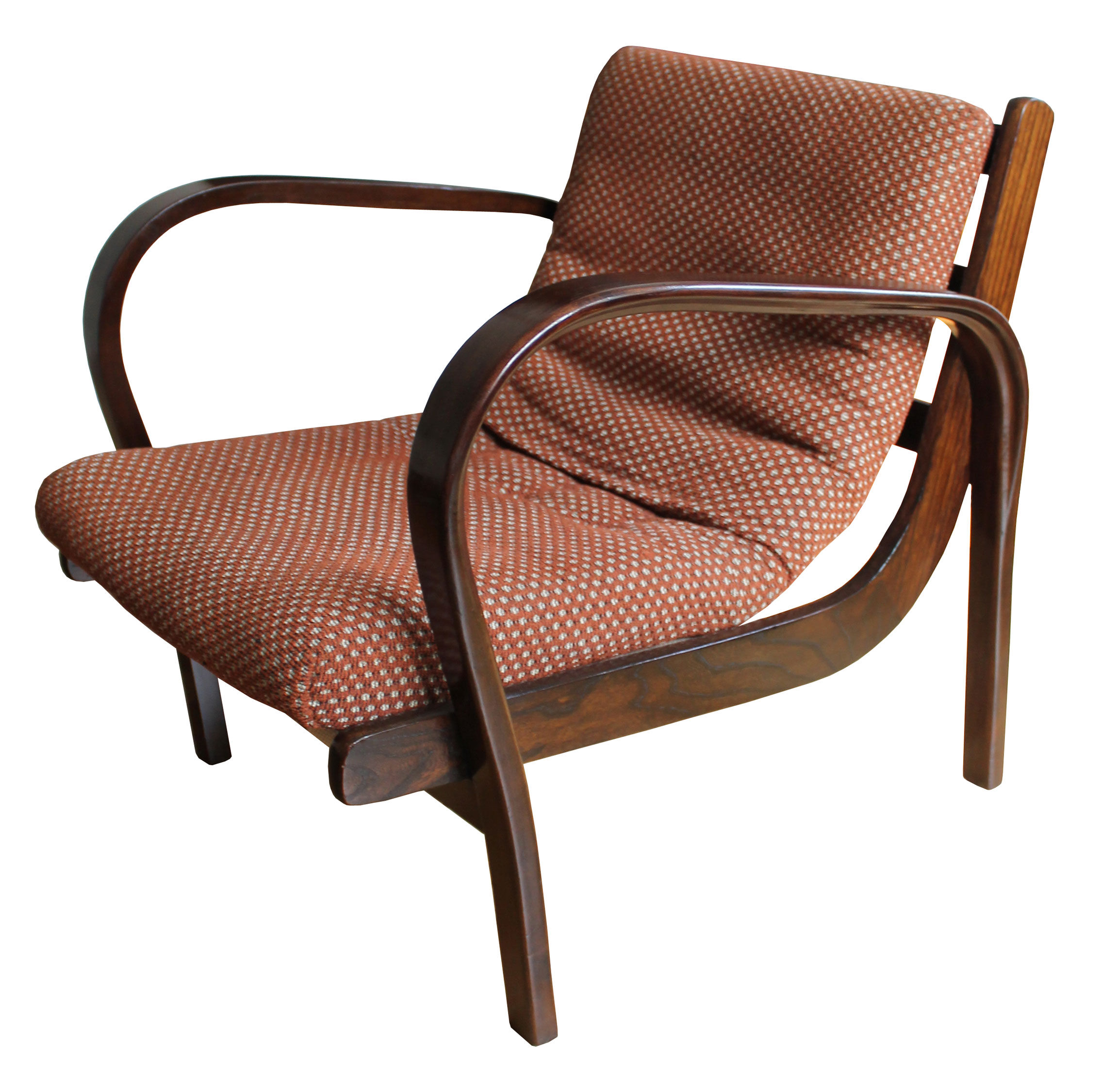 Pair of 1950's armchairs by Kropacek and Kozelka for Interier Praha