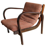 Pair of 1950's armchairs by Kropacek and Kozelka for Interier Praha