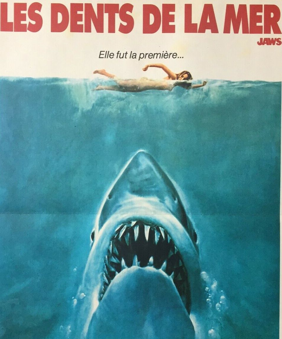 Cinema poster "The Teeth of the Sea" Jaws 40x60cm 1975