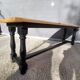 Two-tone coffee table bench, 19th century