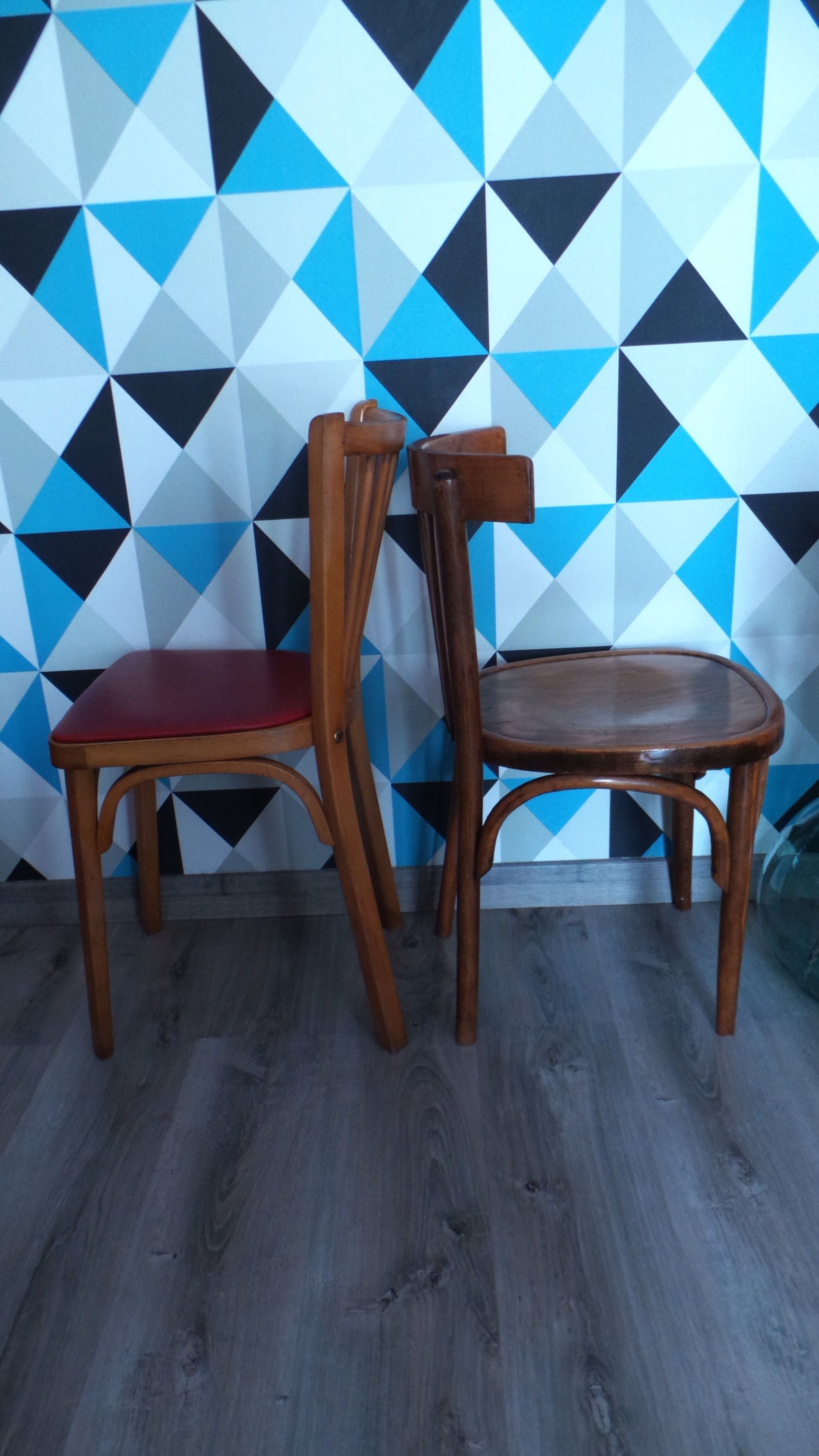 Set Baumann 60 year vintage Bistro chairs