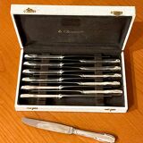 Christofle cluny ,12 couteaux à entremets fromage desserts 19,5 cm excellent état