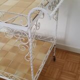 Vintage wrought iron serving trolley from the 1970s