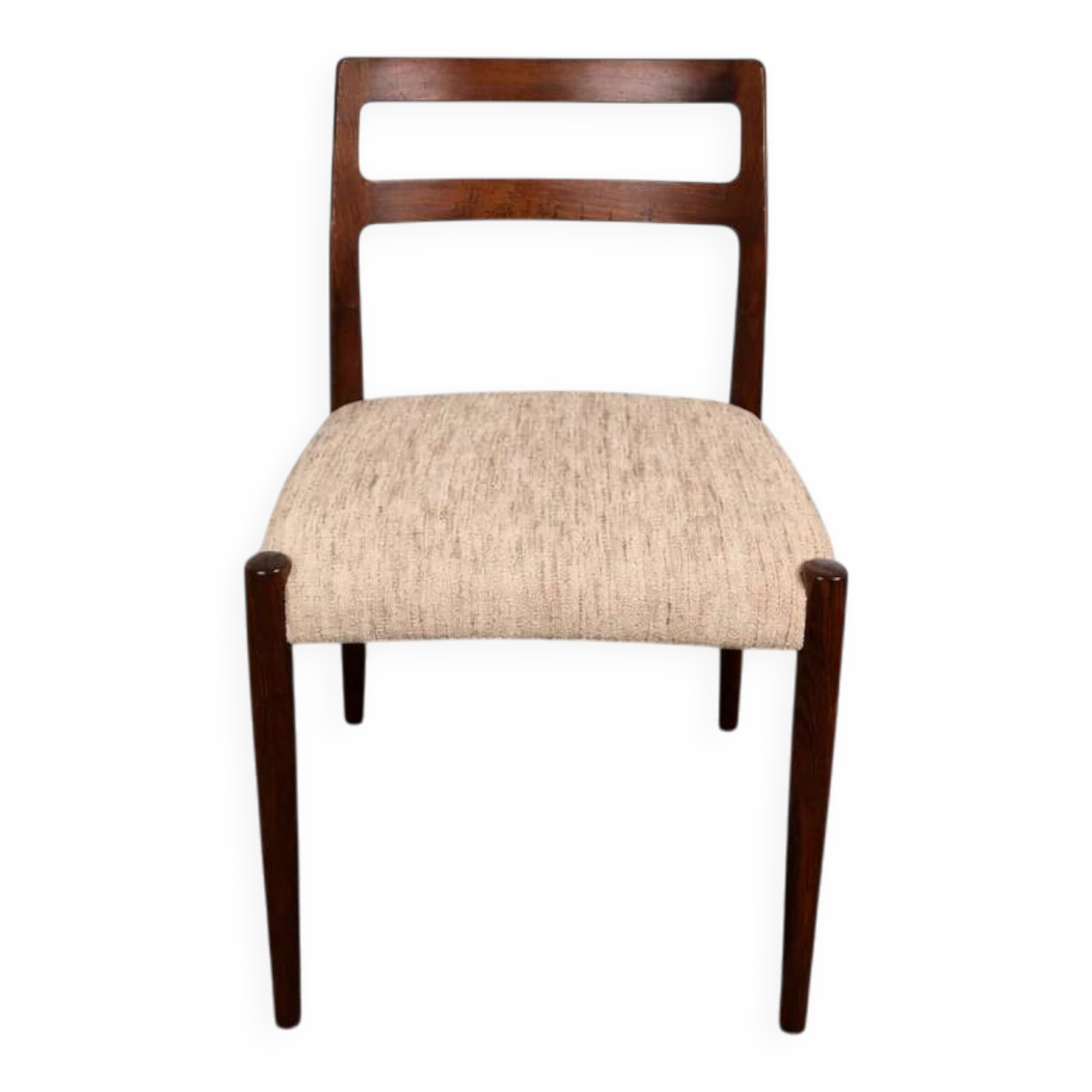 Rosewood chair with fabric by Johannes Andersen for Uldum Møbelfabrik, Denmark, 1960.