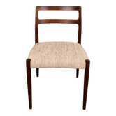 Chaise en palissandre avec tissu par Johannes Andersen pour Uldum Møbelfabrik, Danemark, 1960.