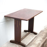 Art deco bistro table, wood and brass bistro table, wood table, art deco, kitchen, 30's