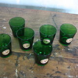 6 vintage Byrrh green lenses