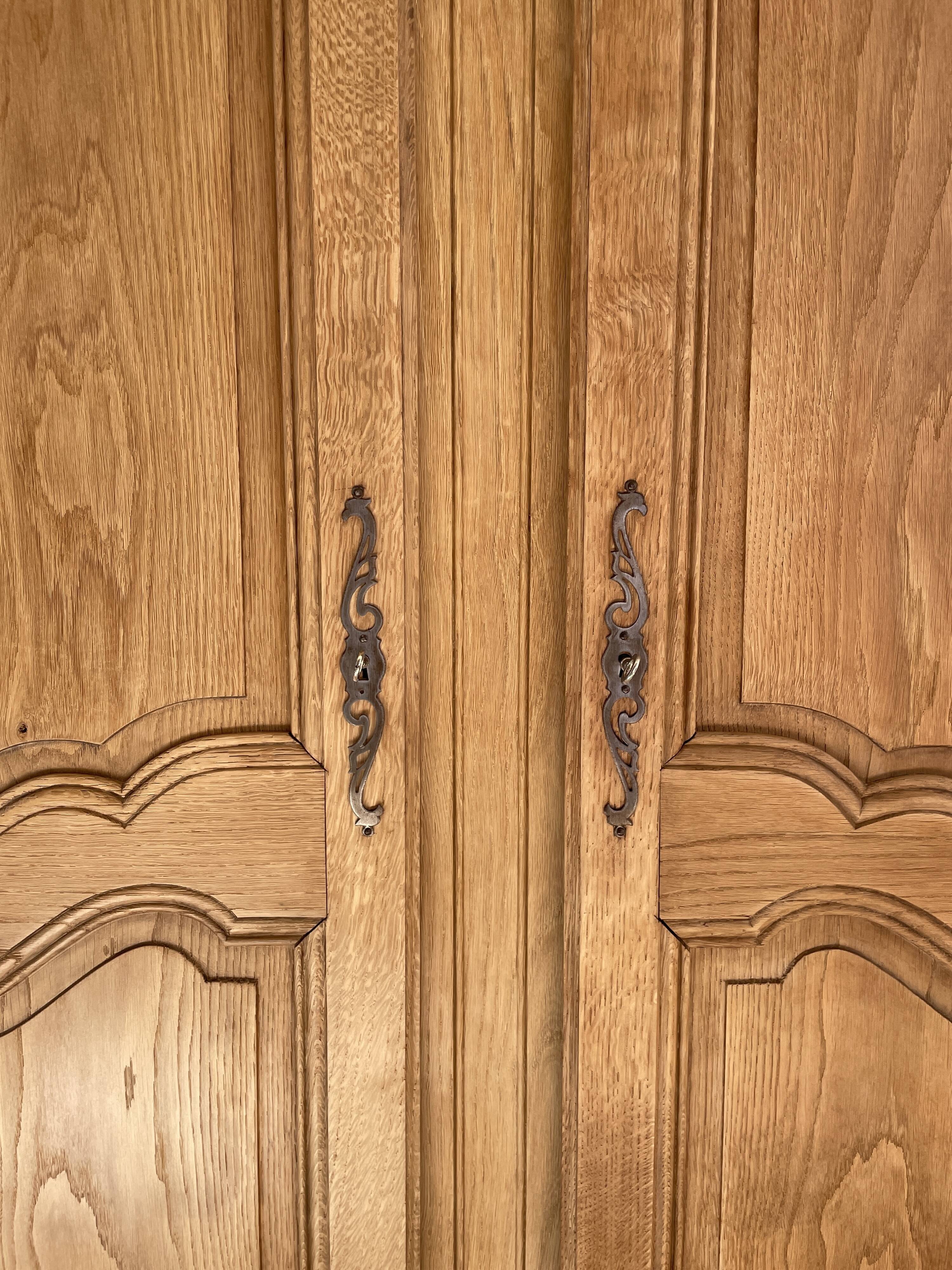Vintage raw wood cabinet