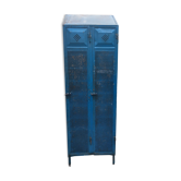 Vintage blue industrial cabinet, original condition, 1930s