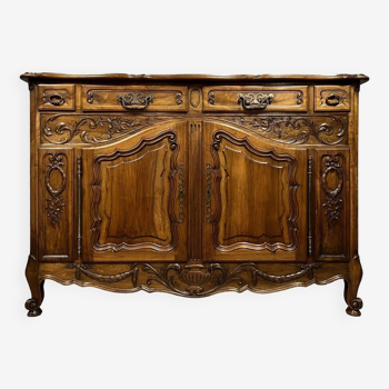 Buffet provençal de style louis XV en noyer massif époque XXeme