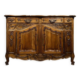 Provencal Louis XV style sideboard in solid walnut, 20th century